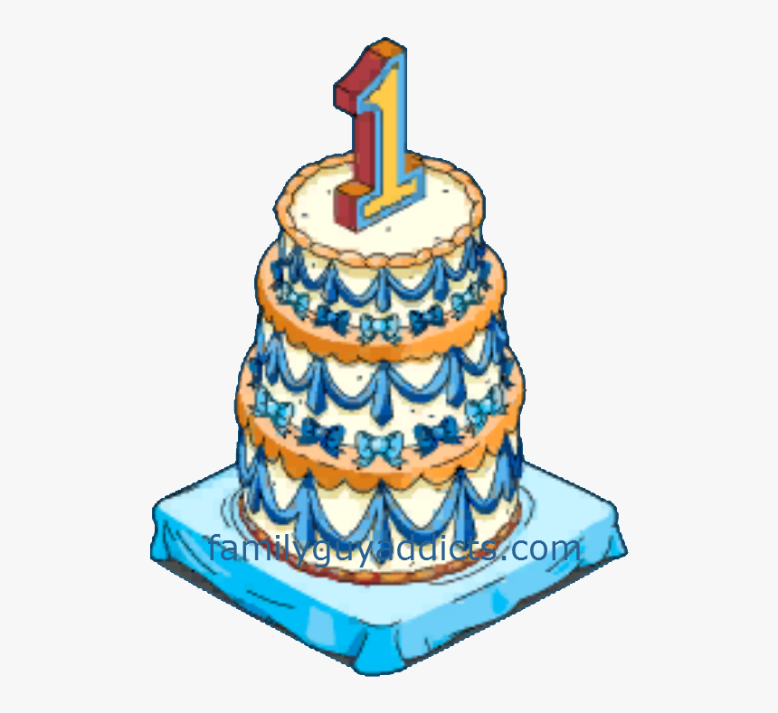 1 Year Anniversary Cake - Happy Birthday 1 Cake Png, Transparent Png, Free Download