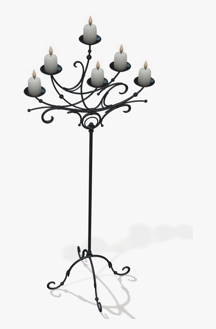 Candles On Black Stand - Candle, HD Png Download, Free Download