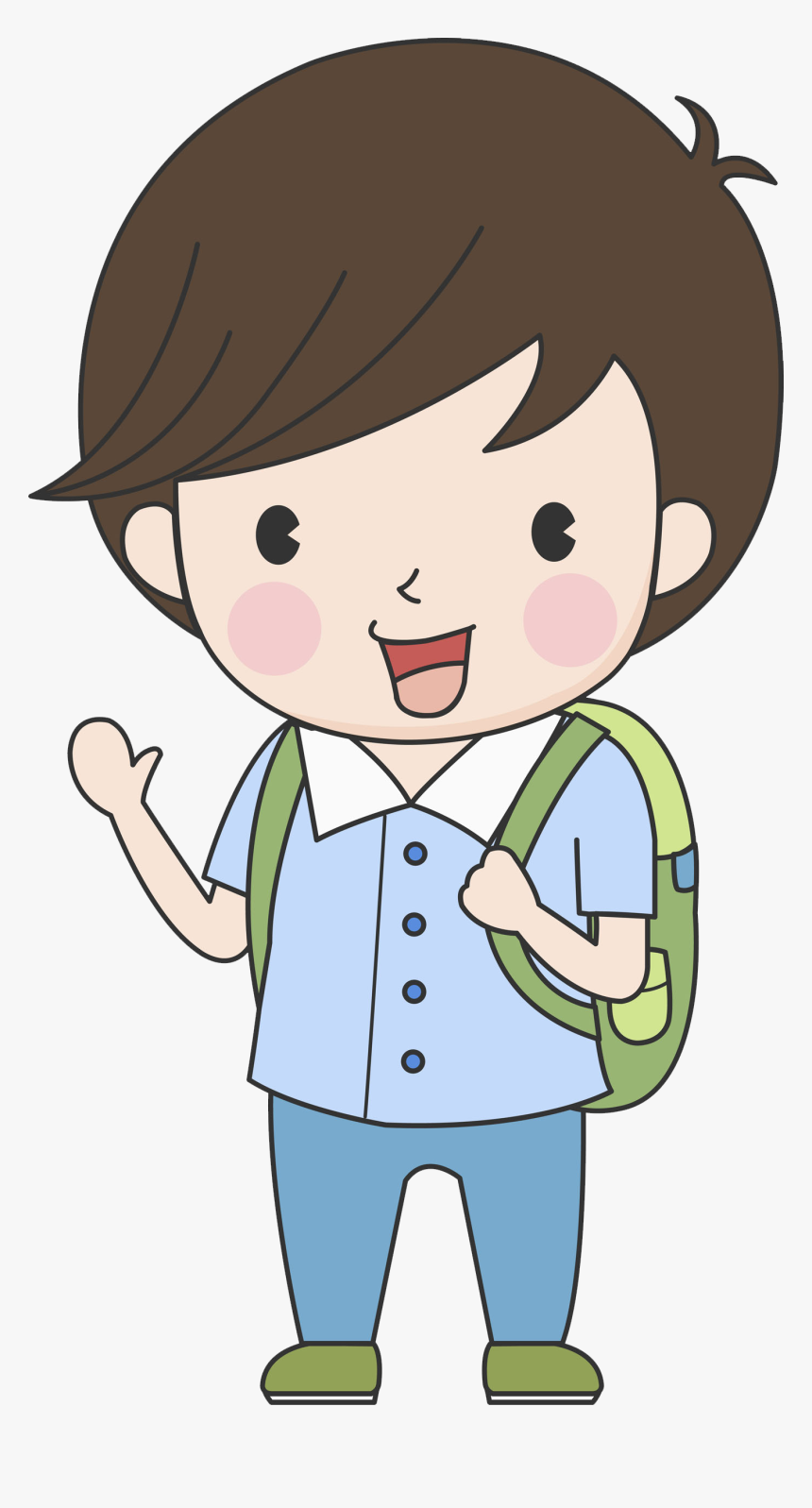 Paper Child Material Clip Art School Transprent - School Kid Clipart, HD Png Download, Free Download