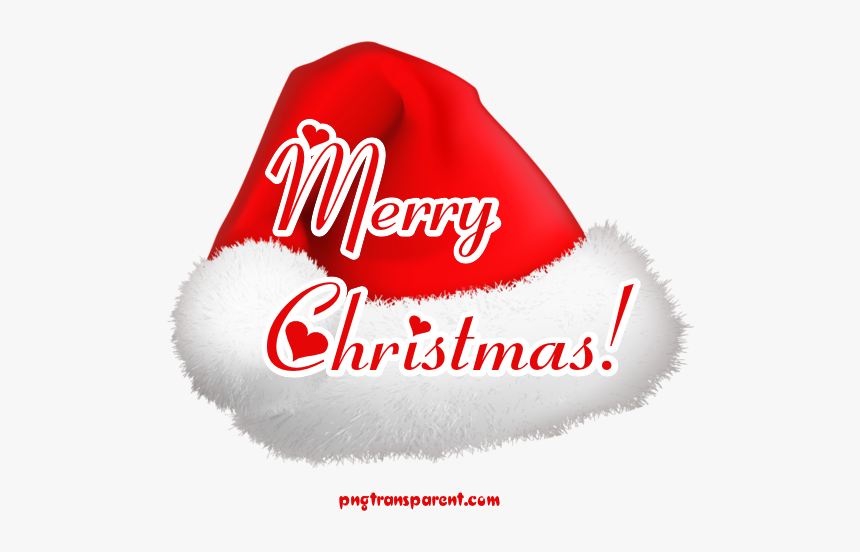 Merry Christmas Santa Claus Hat Png - Love You Christian Name, Transparent Png, Free Download