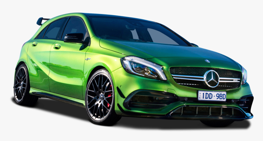 Green Mercedes Benz A Class Car Png Image - High Resolution Mercedes Benz, Transparent Png, Free Download