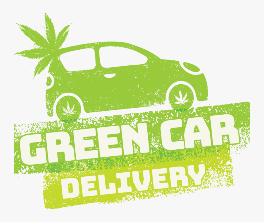 Green Car Delivery - Man Delivery Car Clipart, HD Png Download, Free Download