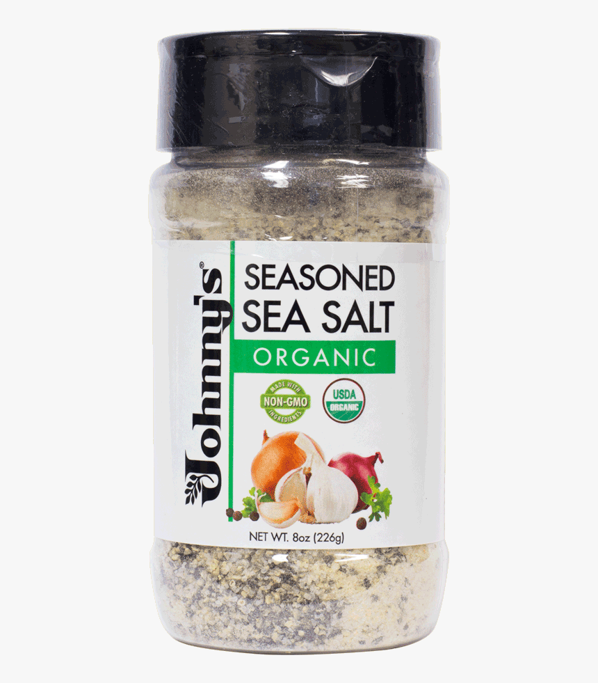 Johnny"s Organic Seasoned Sea Salt 8oz - Johnny's Organic Seasoned Salt, HD Png Download, Free Download