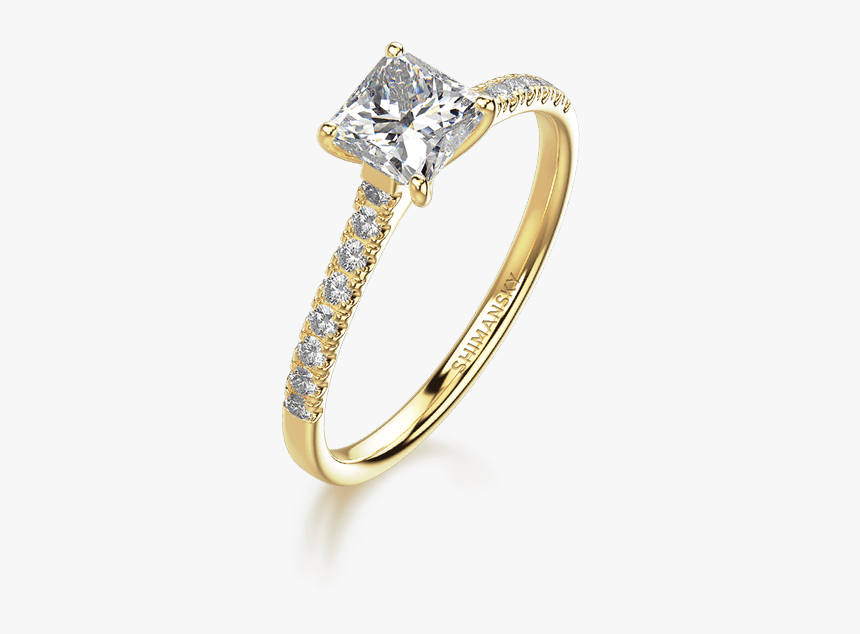 My Girl Ring With Micro Set Diamonds 18k Yellow Gold - Engagement Rings For Girls, HD Png Download, Free Download