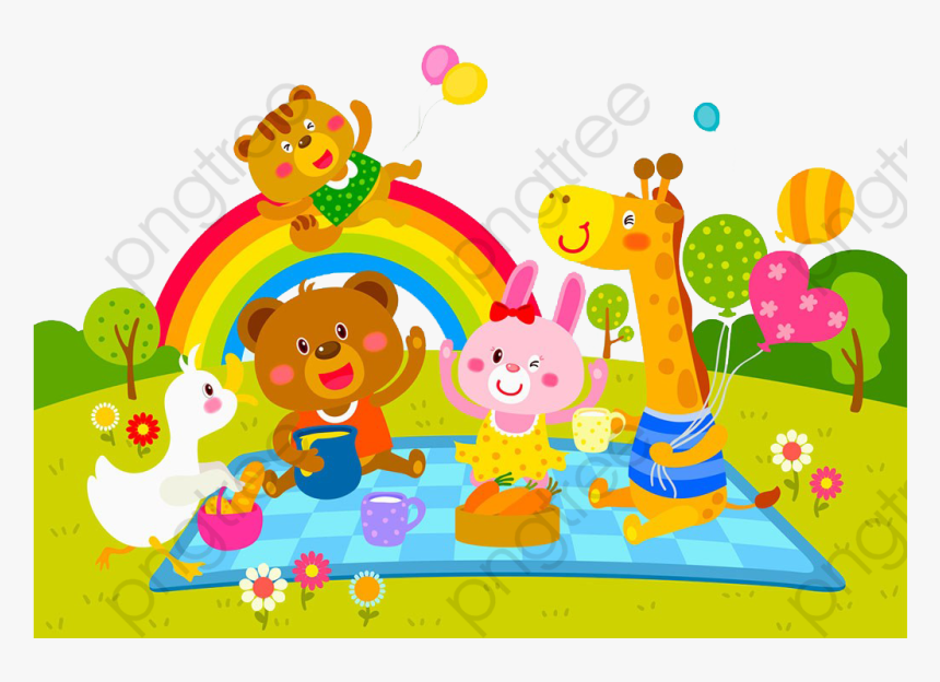 Transparent Free Picnic Clipart - Animals Picnic Clipart, HD Png Download, Free Download