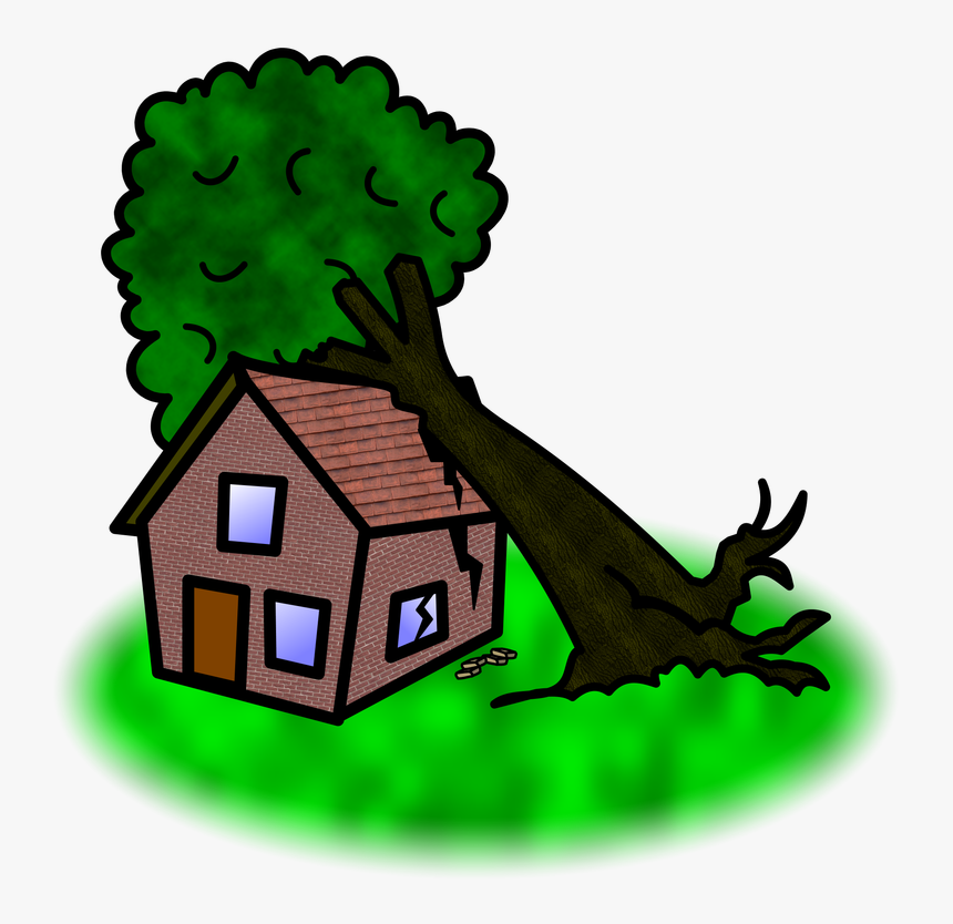 Picture - Tree Falling On House Clipart, HD Png Download, Free Download
