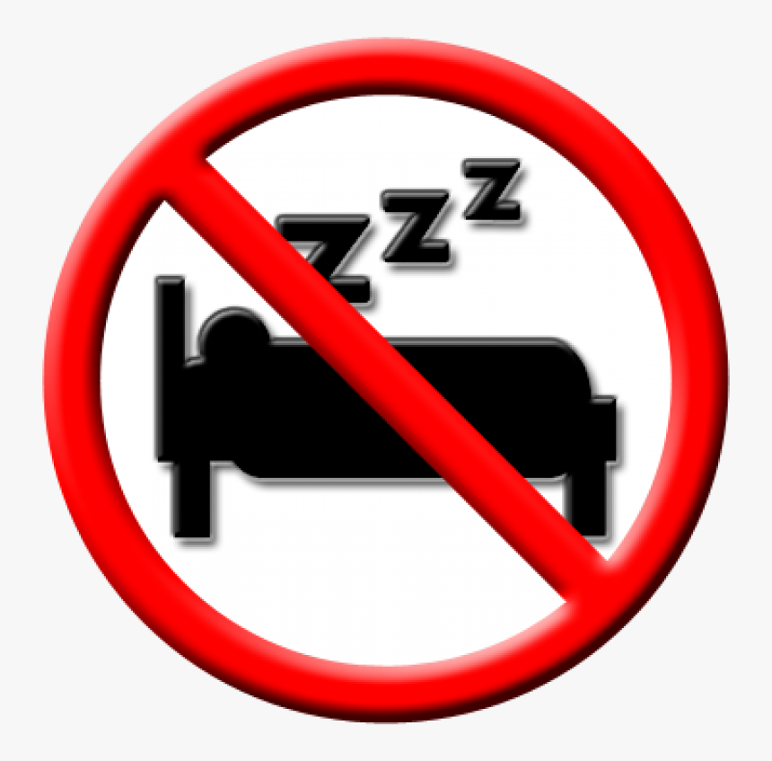 Clipart Exercise Sleep - No Sleep Sign Png, Transparent Png, Free Download