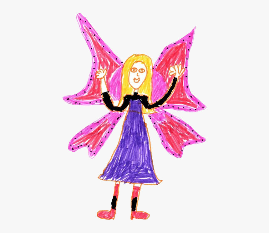 Fairy Drawing With Color, HD Png Download, Free Download