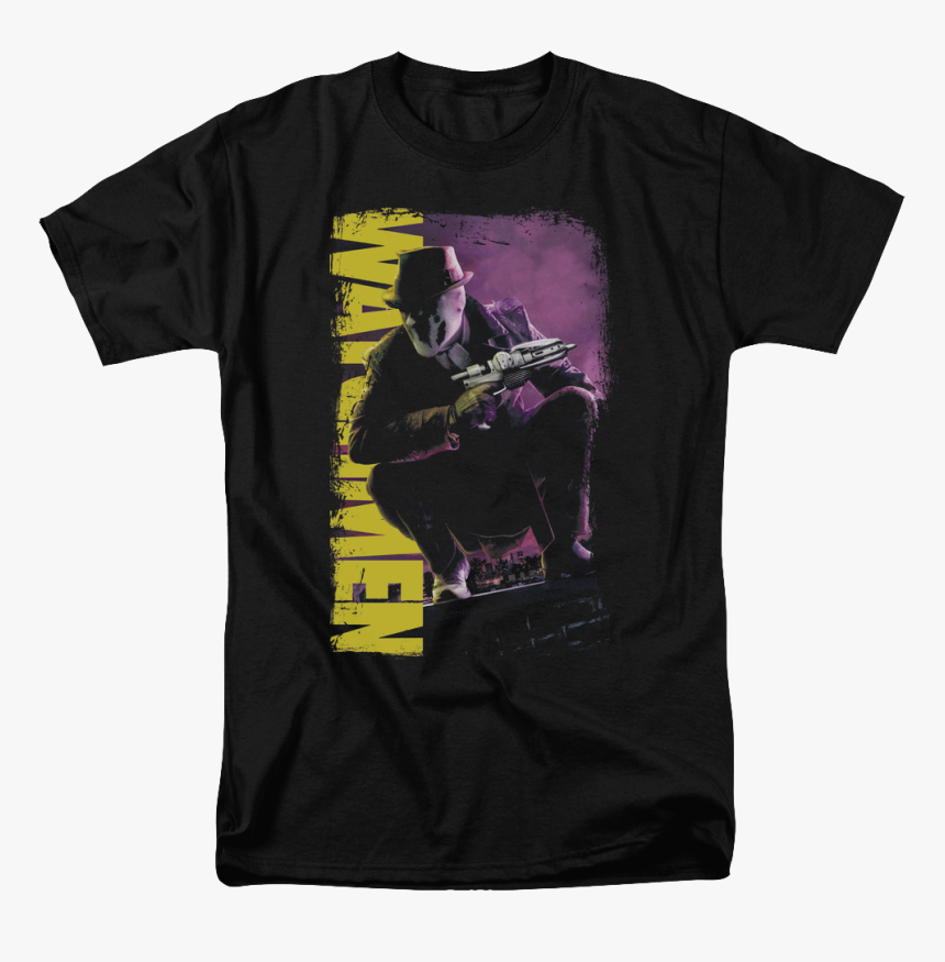 Perched Rorschach Watchmen T-shirt - Rorschach Watchmen T Shirt, HD Png Download, Free Download