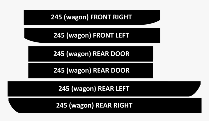 Volvo 240 Side
 Door Vinyl Stripe Kits - Symmetry, HD Png Download, Free Download