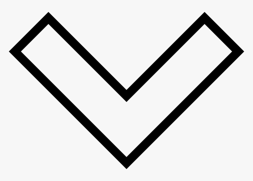 Hsss Chevron Down Line - Down White Chevron Icon, HD Png Download, Free Download