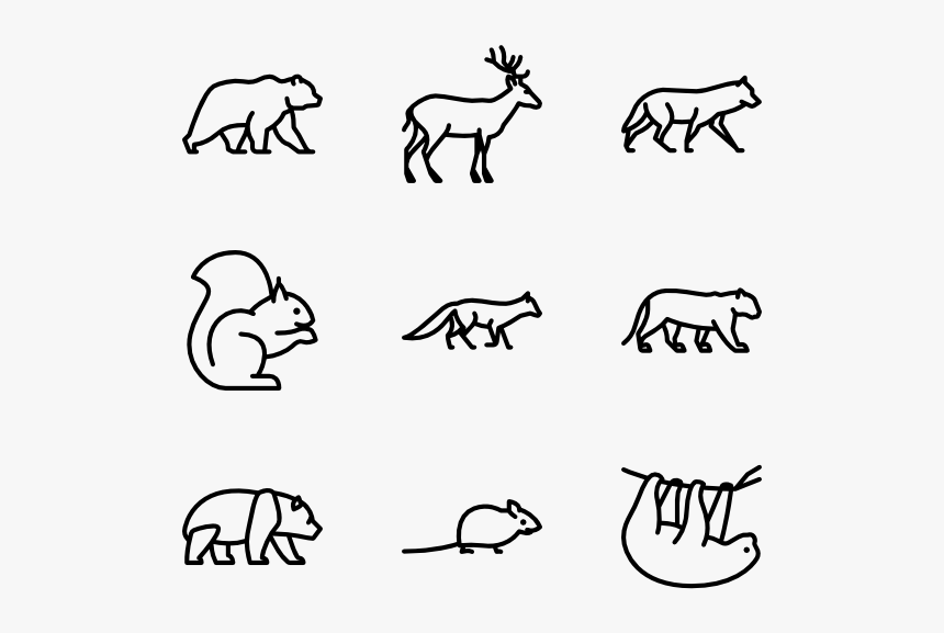 Animal Icons Png White, Transparent Png, Free Download