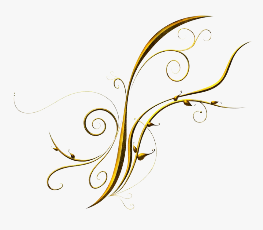 Golden Ornaments Png Photos - Gold Flower Border Png, Transparent Png, Free Download