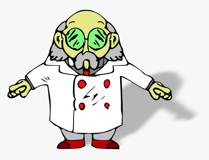 Human Behavior,art,area - Cartoon Funny Mad Scientist, HD Png Download, Free Download