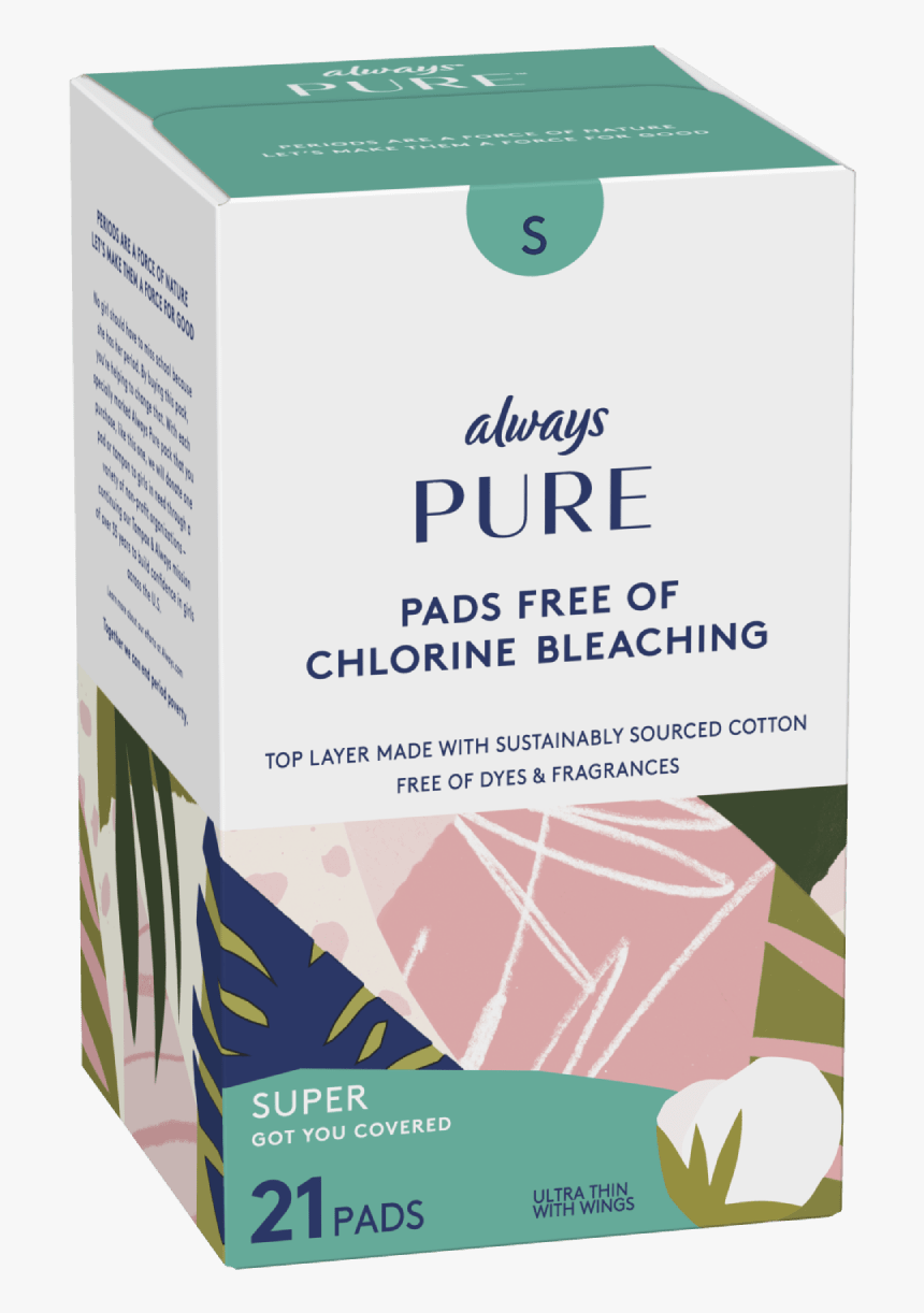 Always Pure And Clean Long Super - Always Chlorine Free Pads, HD Png Download, Free Download