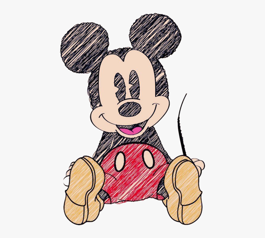 Disney, Mickey, And Mickey Mouse Image - Mickey Mouse Drawing Cute, HD Png Download, Free Download