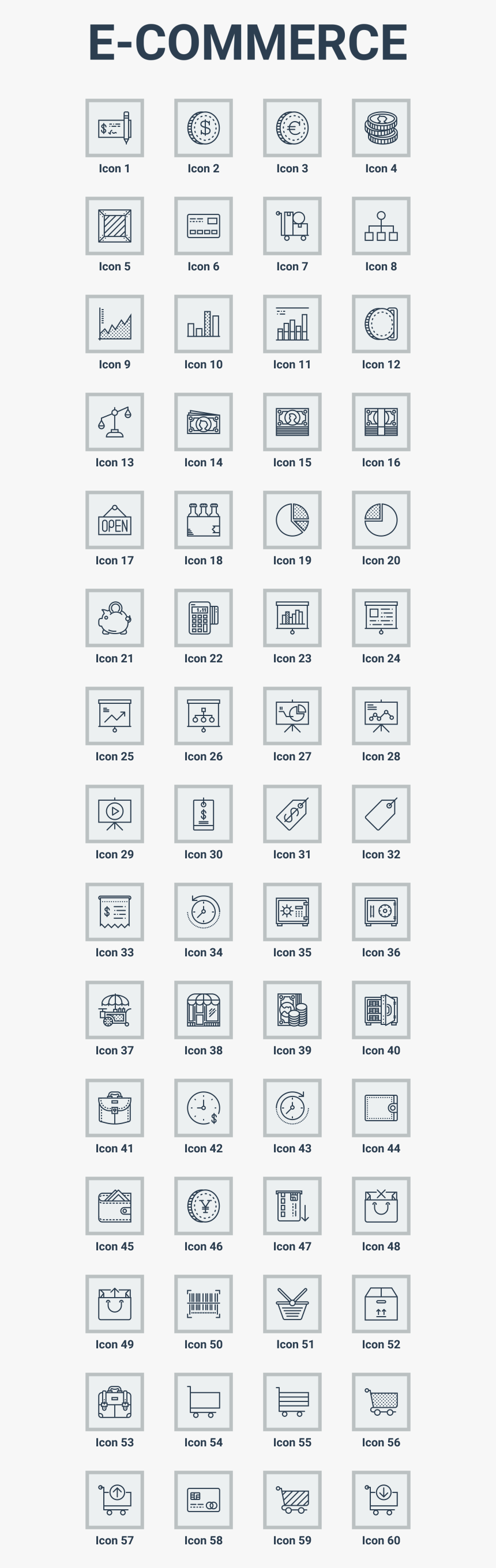 Download List E Shop And E Commerce Icons And Elements - Pattern, HD Png Download, Free Download