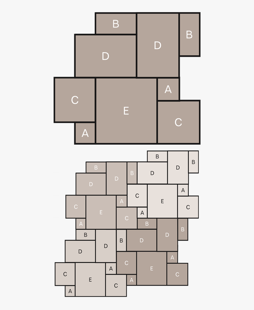 Stone Tile Laying Pattern - 5 Slab Laying Pattern, HD Png Download, Free Download