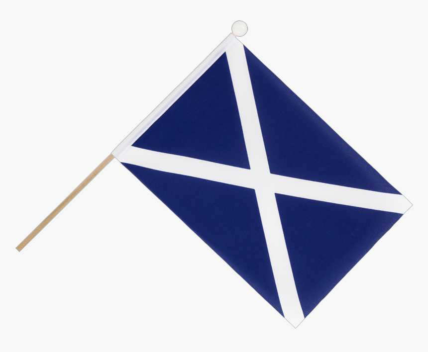 Hand Waving Flag Scotland Navy - Scottish Flag On Pole, HD Png Download, Free Download