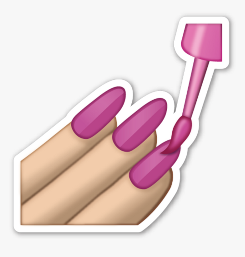 Emoji Emoticonos Whatsapp Nails Nailart , Png Download - Painting Nails Emoji Png, Transparent Png, Free Download