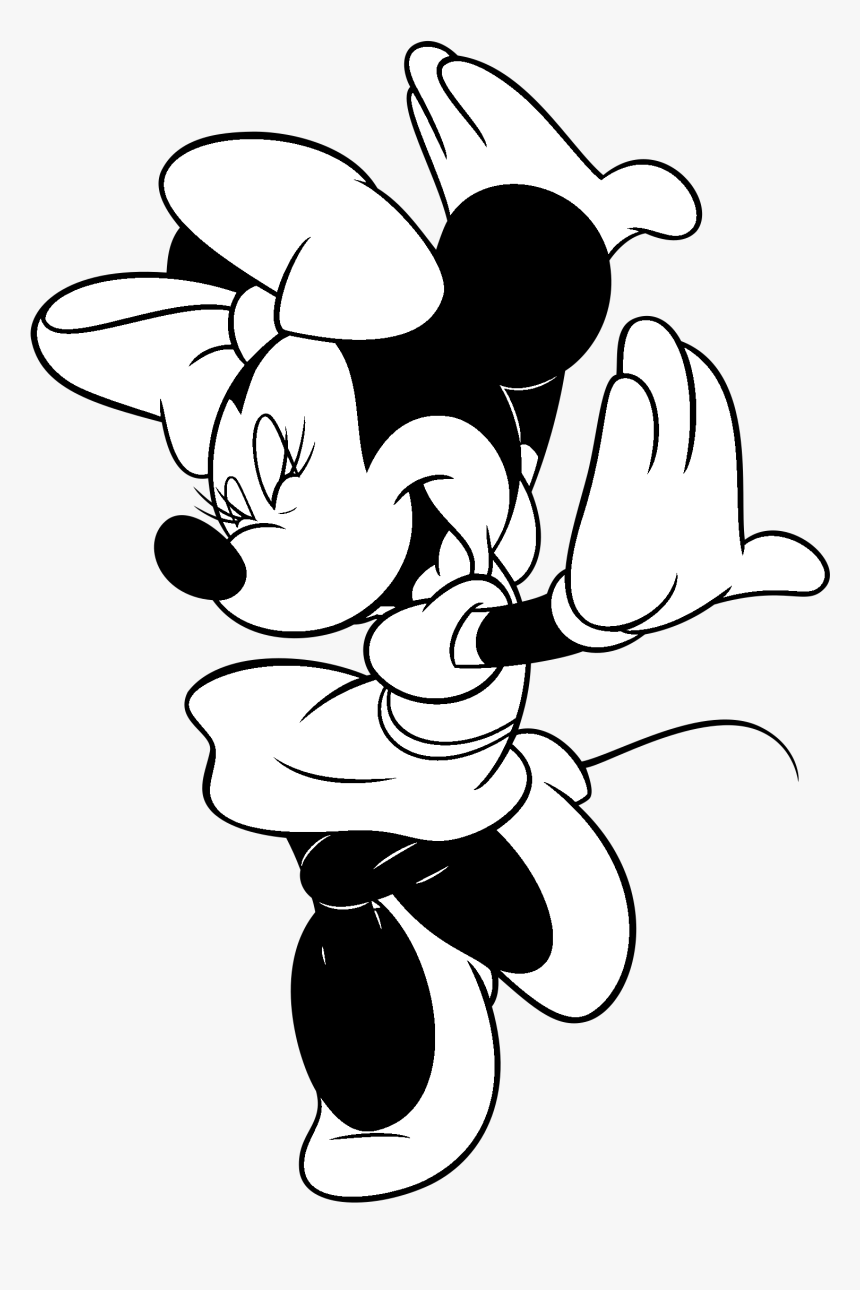 Minnie Mouse Logo Black And White - Minnie Mouse Clipart Black And White, HD Png Download, Free Download