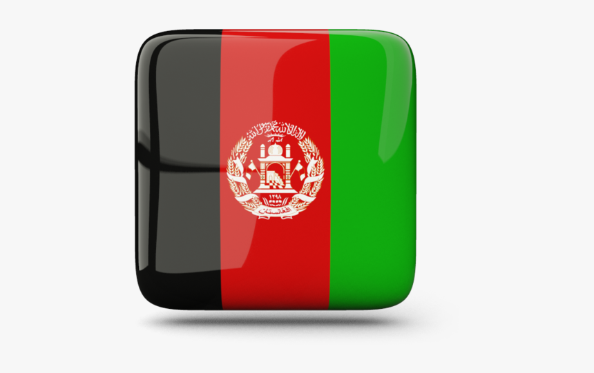 Glossy Square Icon - Flag Of Afghanistan, HD Png Download, Free Download