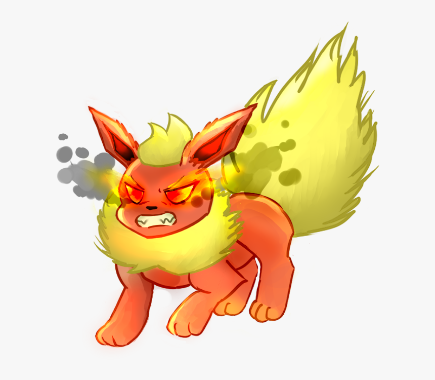 Pokemon Flareon Angry , Png Download - Eevee And Flareon Angry, Transparent...