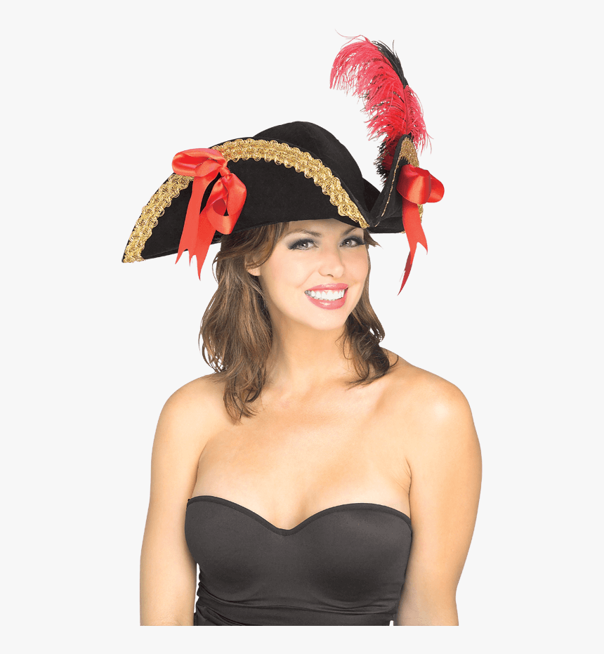 Costume Tricorn Hat - Pirate Hat Costume, HD Png Download, Free Download