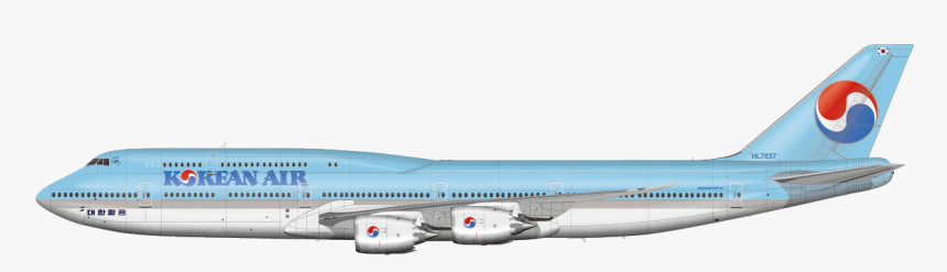 Draw Boeing 747 8i Korean Air, HD Png Download, Free Download