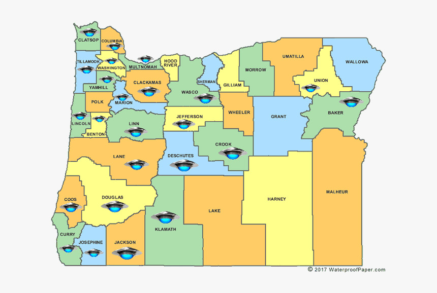 Oregon County Map, HD Png Download, Free Download