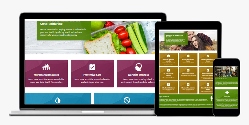 The State Health Plan Is Proud To Unveil Our New Website, - Natural Foods, HD Png Download, Free Download