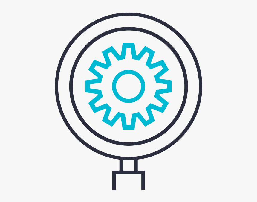 White Outline Gears Icon, HD Png Download, Free Download