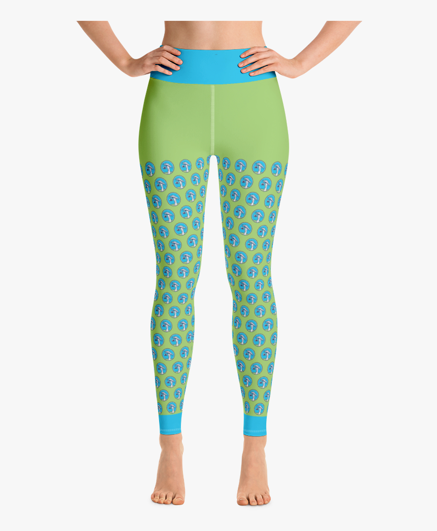 Leggings Pattern Green Blue Blue Band Mockup Front - Leggings, HD Png Download, Free Download