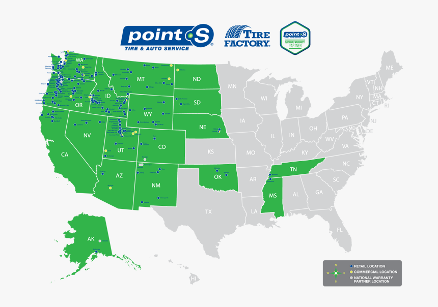 Point S Warranty Coverage Map - Raptors And Warriors Map, HD Png Download, Free Download