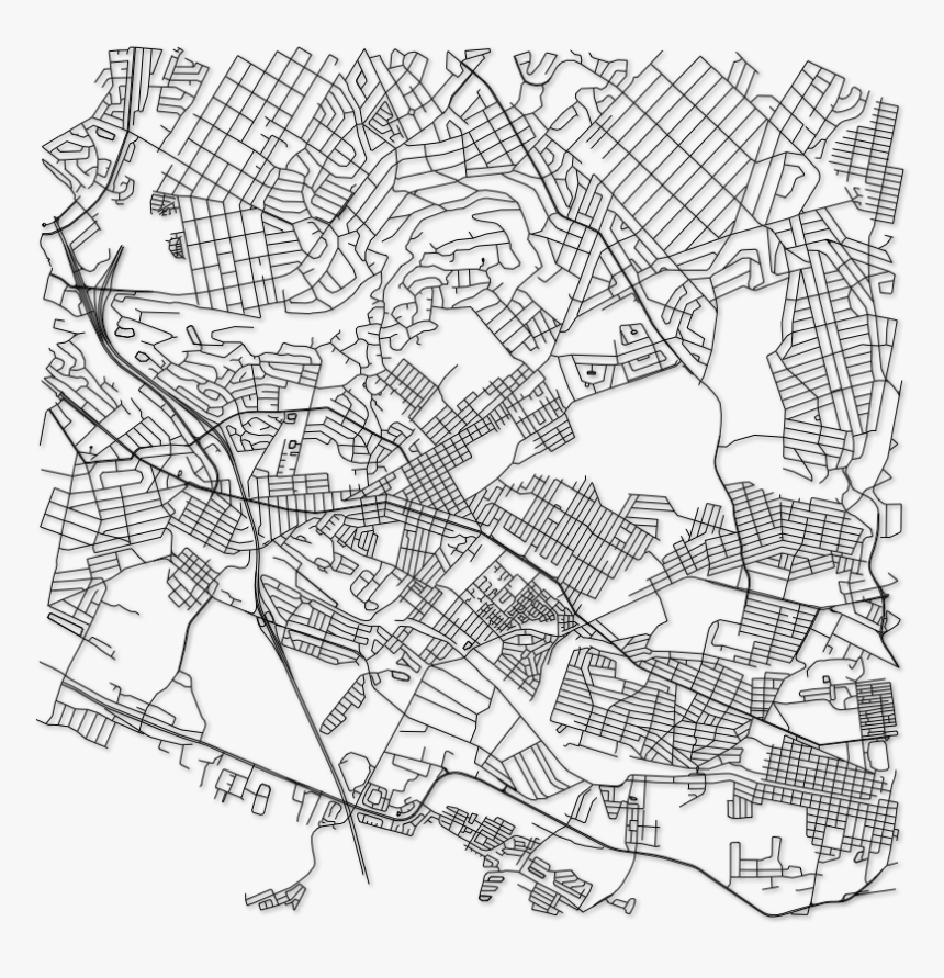 Black And White Maps Of Johannesburg, HD Png Download, Free Download