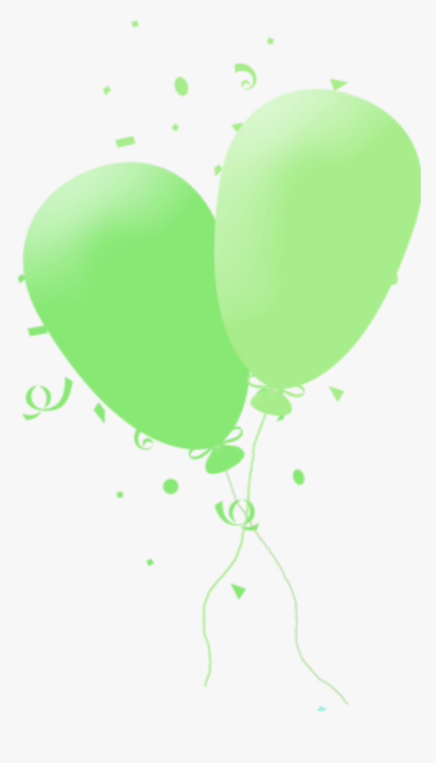#ftestickers #confetti #balloons #green - Balloon, HD Png Download, Free Download