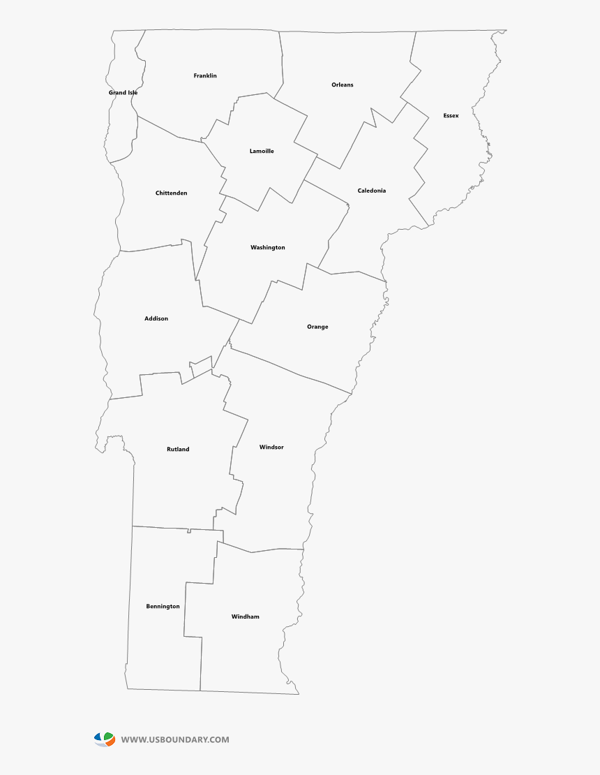 Vermont Counties Outline Map - Drawing, HD Png Download, Free Download