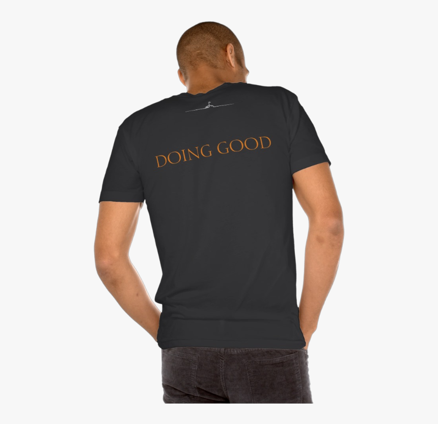 Mens - T - 2 - Back View Zoomed Out - How Doing - Active Shirt, HD Png Download, Free Download