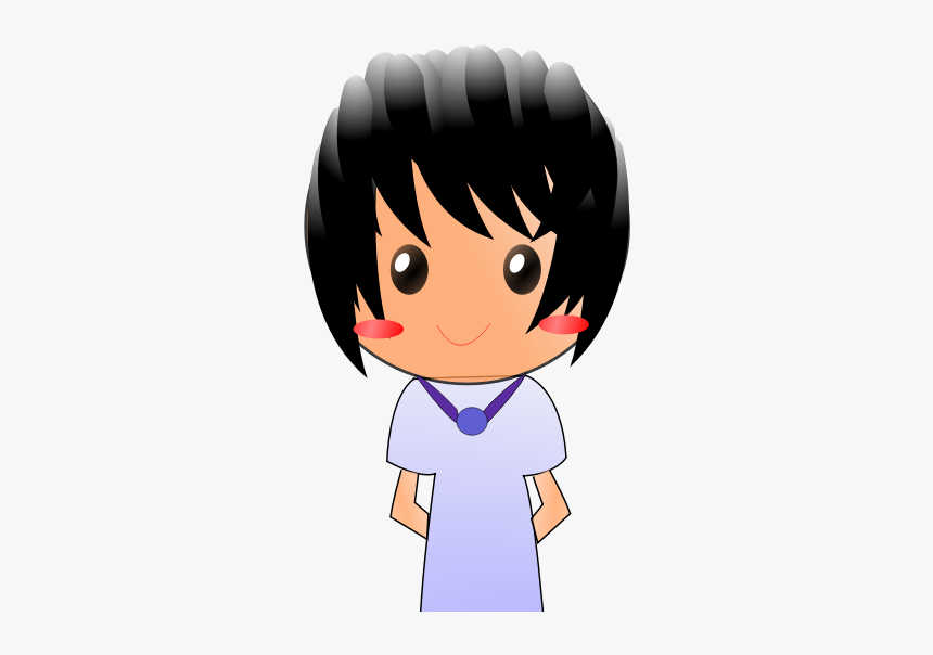 Cartoon Guy With Black Hair Vector Image - Shyness, HD Png Download, Free Download