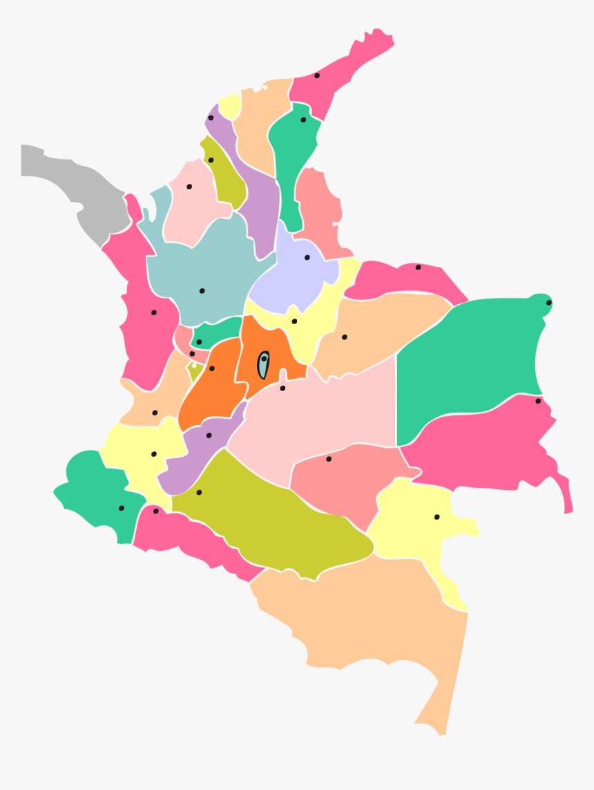 Mapa Colombia Chilco Colores-88 - Vector De Colombia, HD Png Download, Free Download