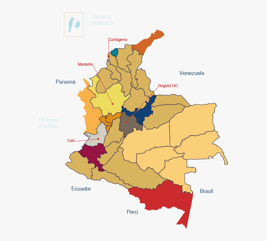 Colombian Map Clipart, HD Png Download, Free Download