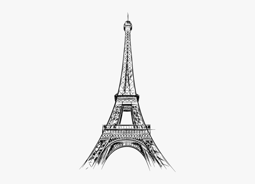 Eiffel Tower Drawing Vector Graphics Sketch Illustration - Eiffel Tower Sketch Png, Transparent Png, Free Download