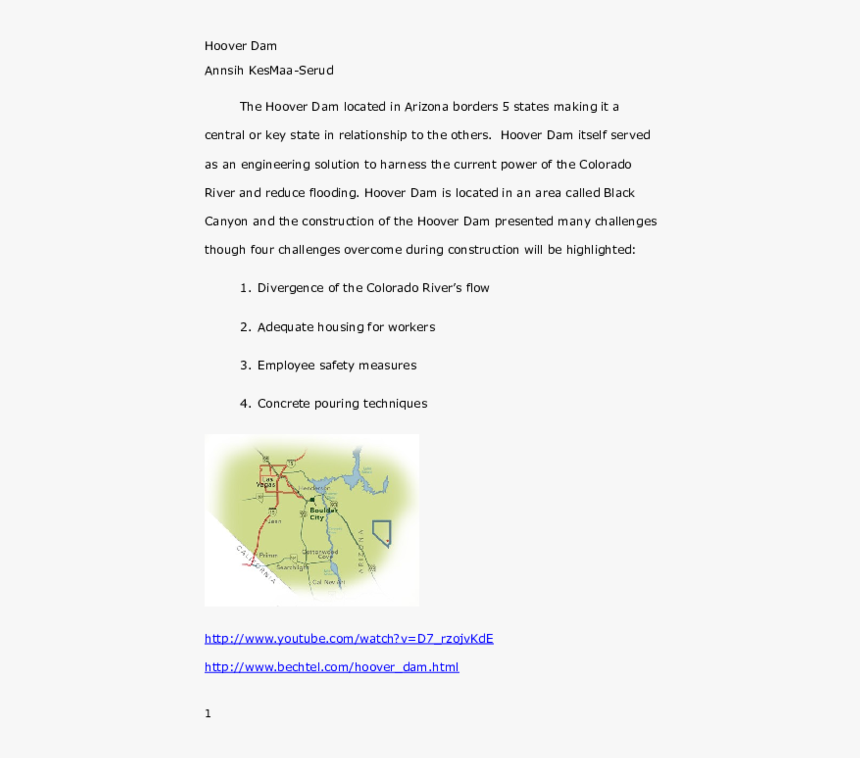 Hoover Dam Map, HD Png Download, Free Download