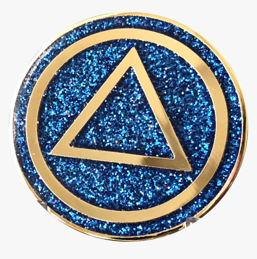 Aa Circle Triangle Logo Reflex Blue Glitter Gold Plated - Lapel Pin, HD Png Download, Free Download