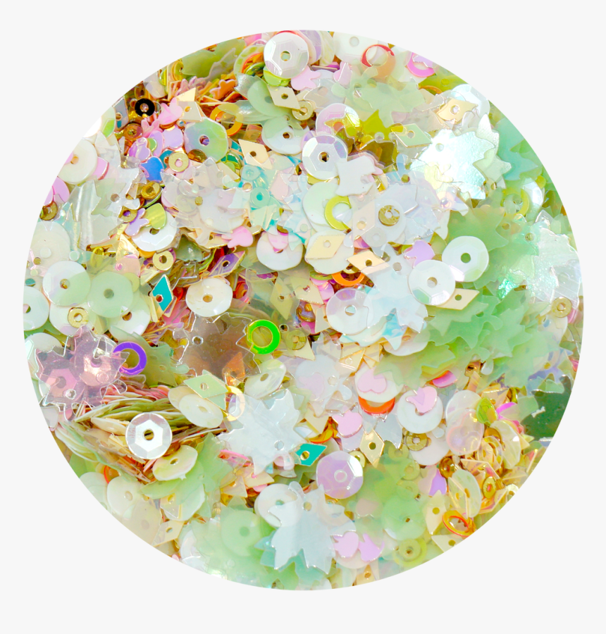 Mint Mermaid Sequin Glitter Mix - Circle, HD Png Download, Free Download