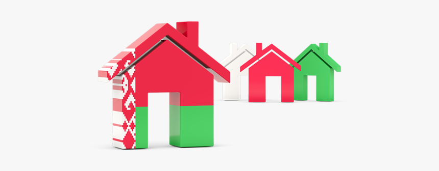 Three Houses With Flag - Philippines Flag With House, HD Png Download, Free Download