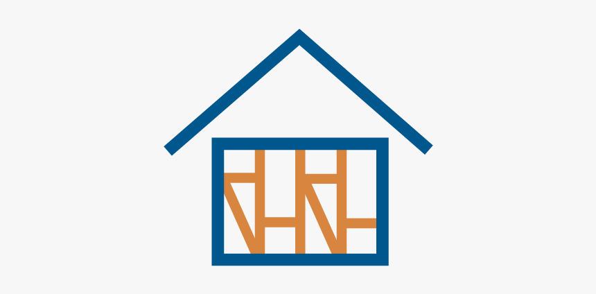 Icons Steel Frame Blue - Steel Frame House Icon, HD Png Download, Free Download