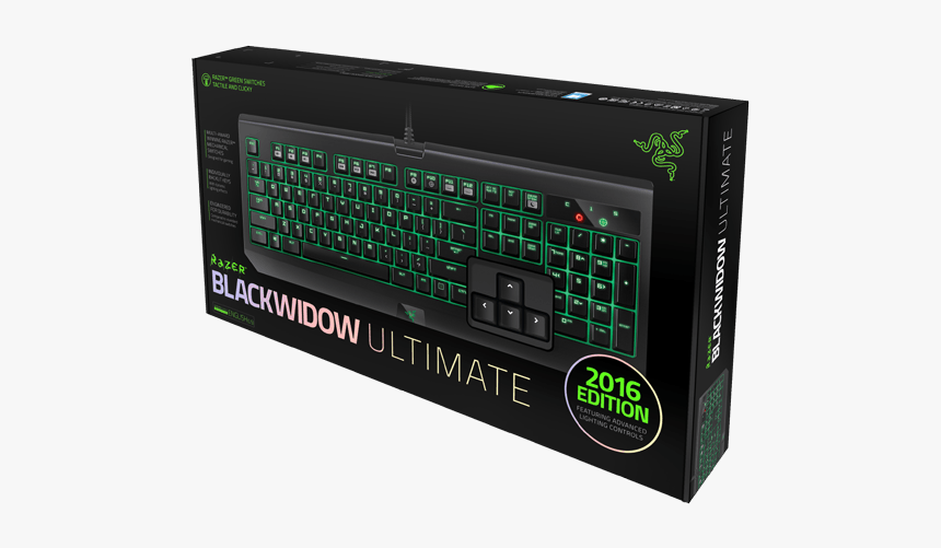 Razer Blackwidow Ultimate 2016 Promo Art - Razer Teclado Blackwidow Stealth 2014, HD Png Download, Free Download