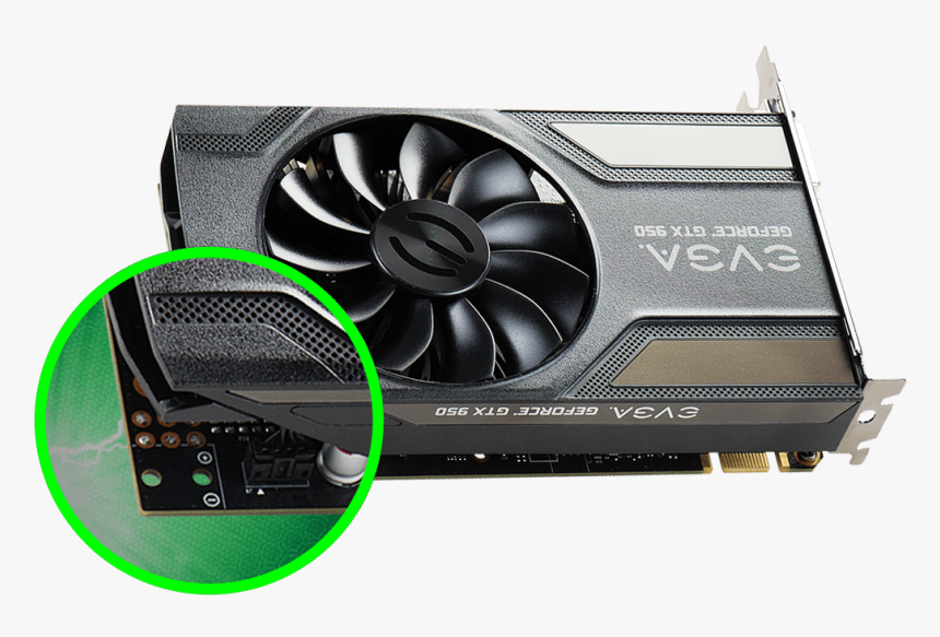 Evga Geforce Gtx 950 - Graphics Card Auxiliary Power Connector, HD Png Download, Free Download