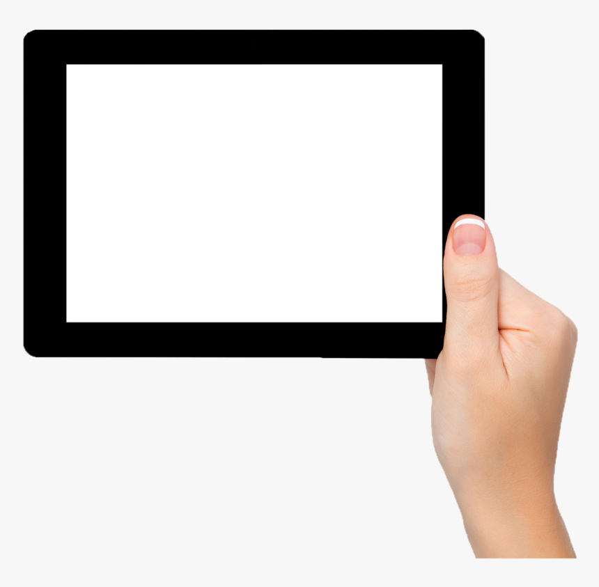 Background Tablet Transparent Hand - Hands With Tablet Png, Png Download, Free Download